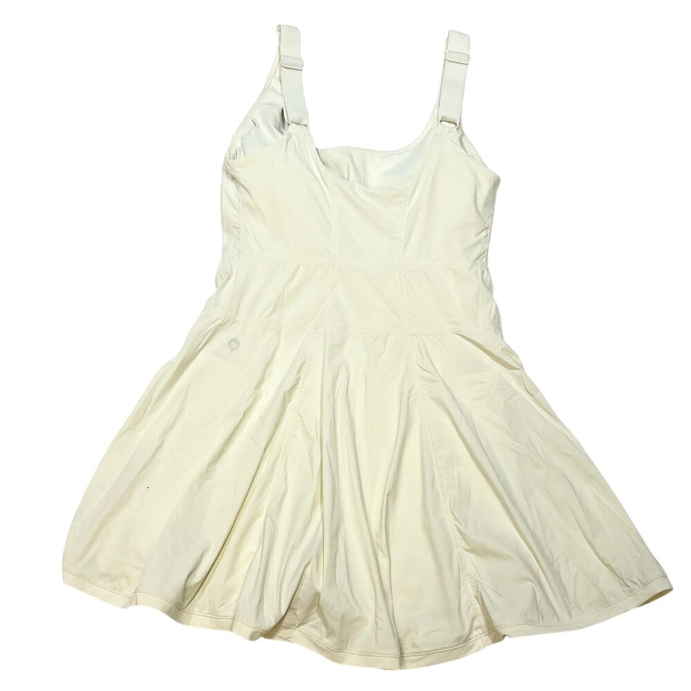 Popflex Tie-Breaker Superdress Active Exercise Tennis Skirt Pockets White XS